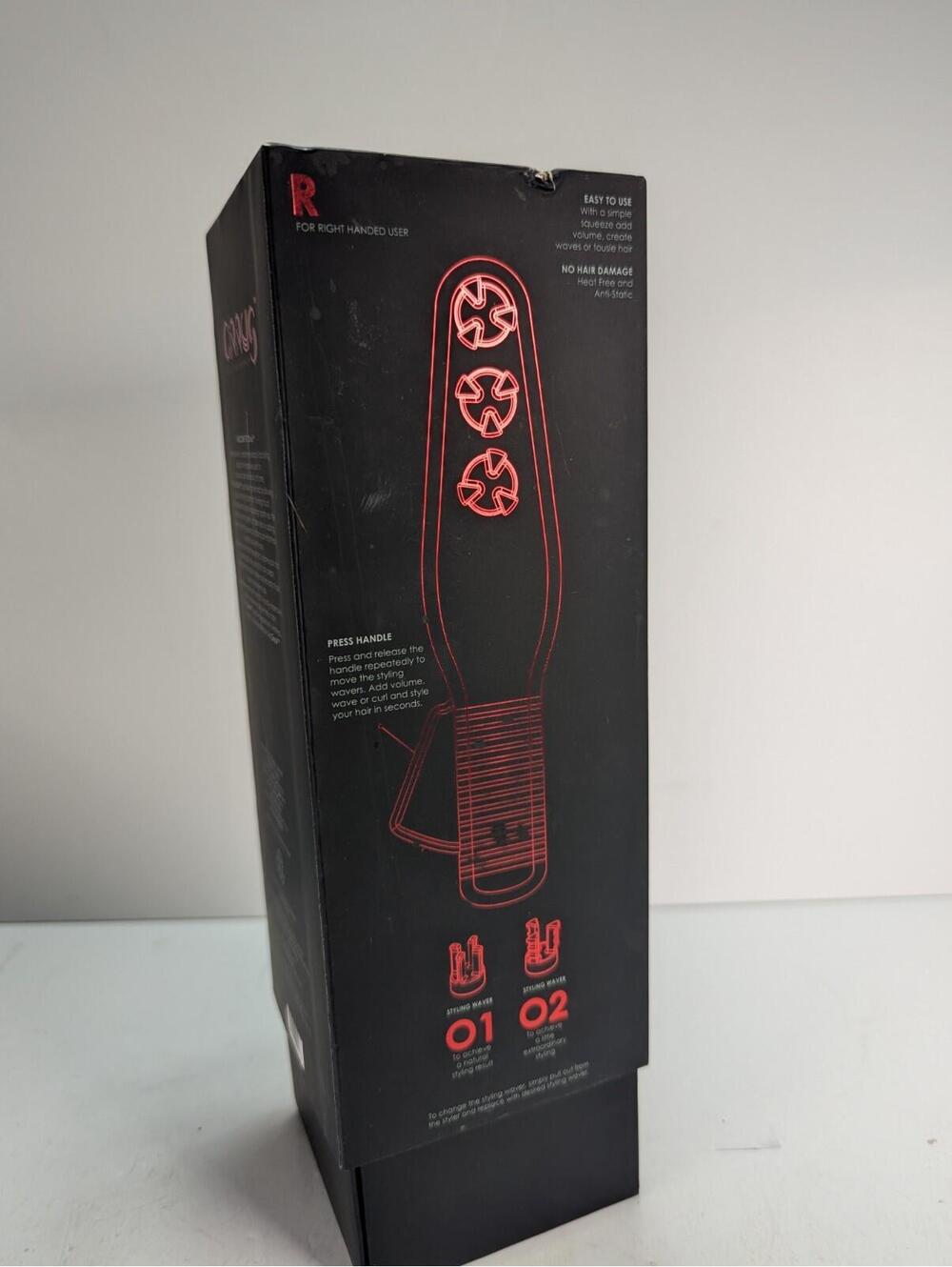 Cirrus Curly And Ripply Hair Styling Waver Black Red Tool 3 Ways Right Handed - Picture 2 of 12
